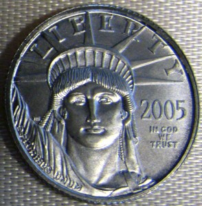 1/10-oz 2005 Platinum Eagle Coins - .9995 Fine Platinum