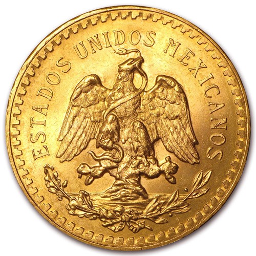 Mexico 50 Pesos Gold Coin Centenario - (1.2057 AGW) Random Year(s) - BU Condition