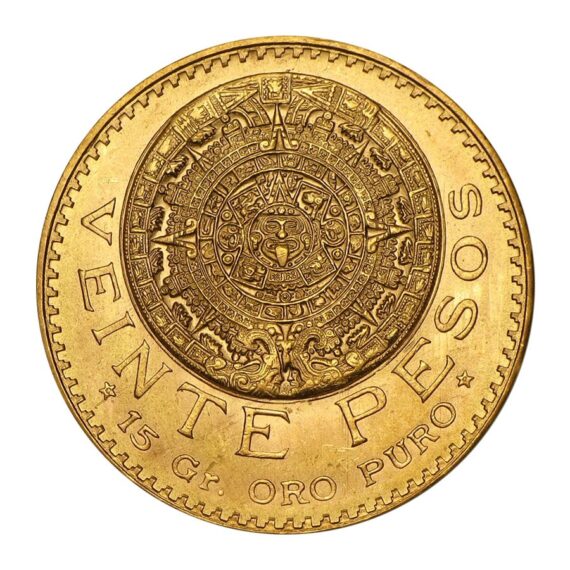 Mexico 20 Pesos Gold Coin - Random Year(s) - BU Condition